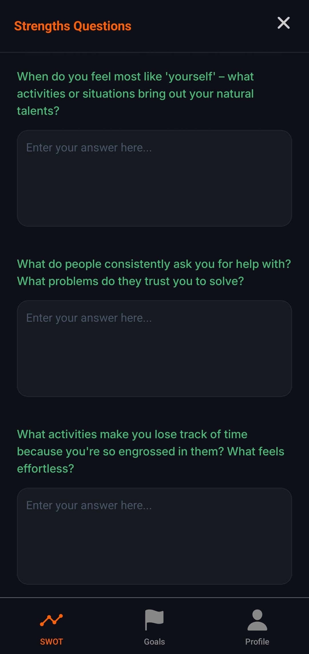 SWOT Strengths Questions