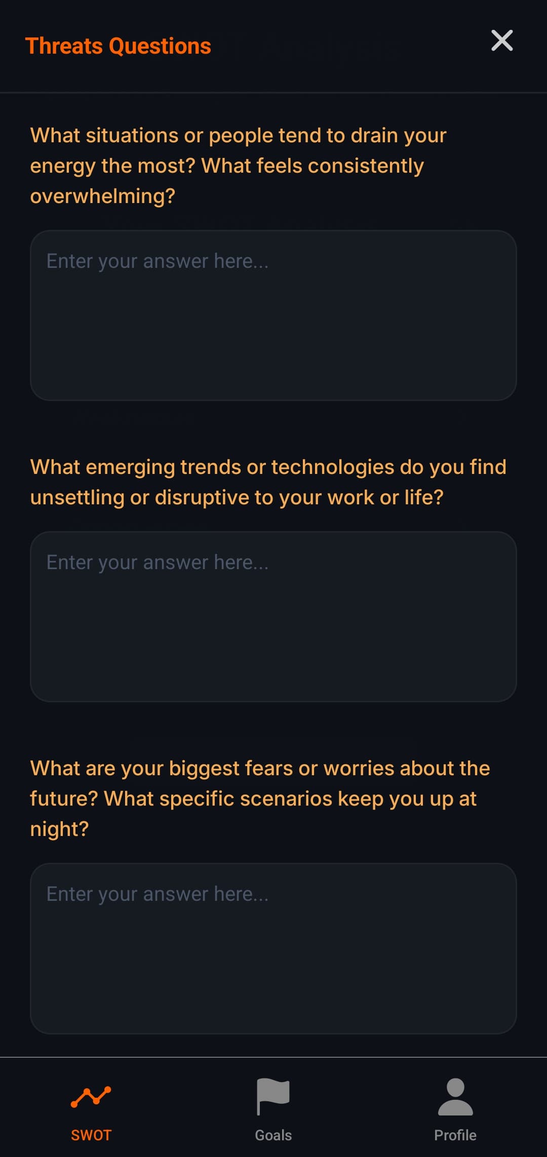 SWOT Threats Questions