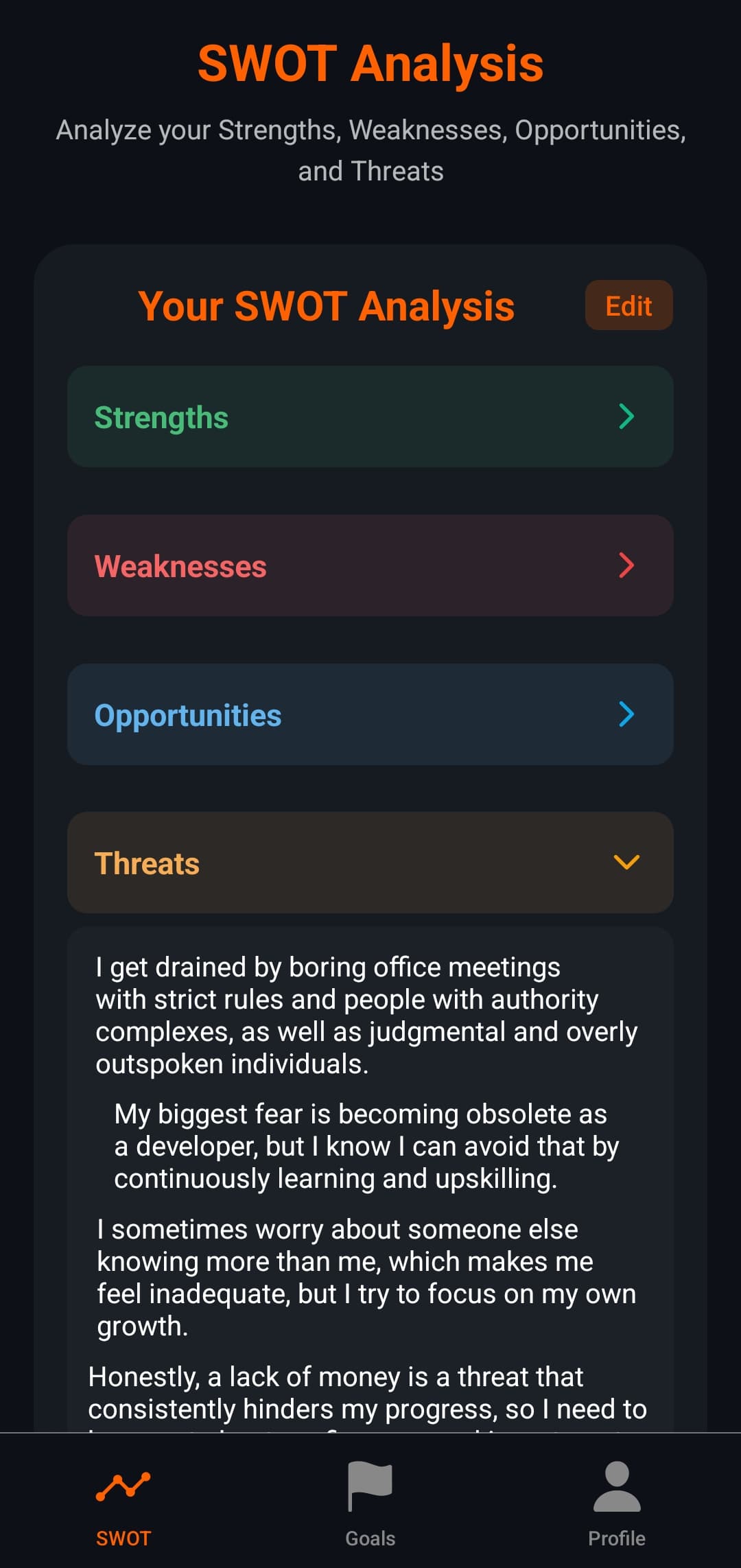 SWOT Threats Analysis